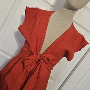 Angel Biba Red Tie Front Dress